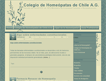 Tablet Screenshot of colegiodehomeopatas.cl